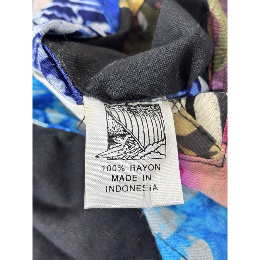 Vintage 80s Patchwork Rayon Batwing Jacket One Size Boho Art To Wear - Picture 9 of 12